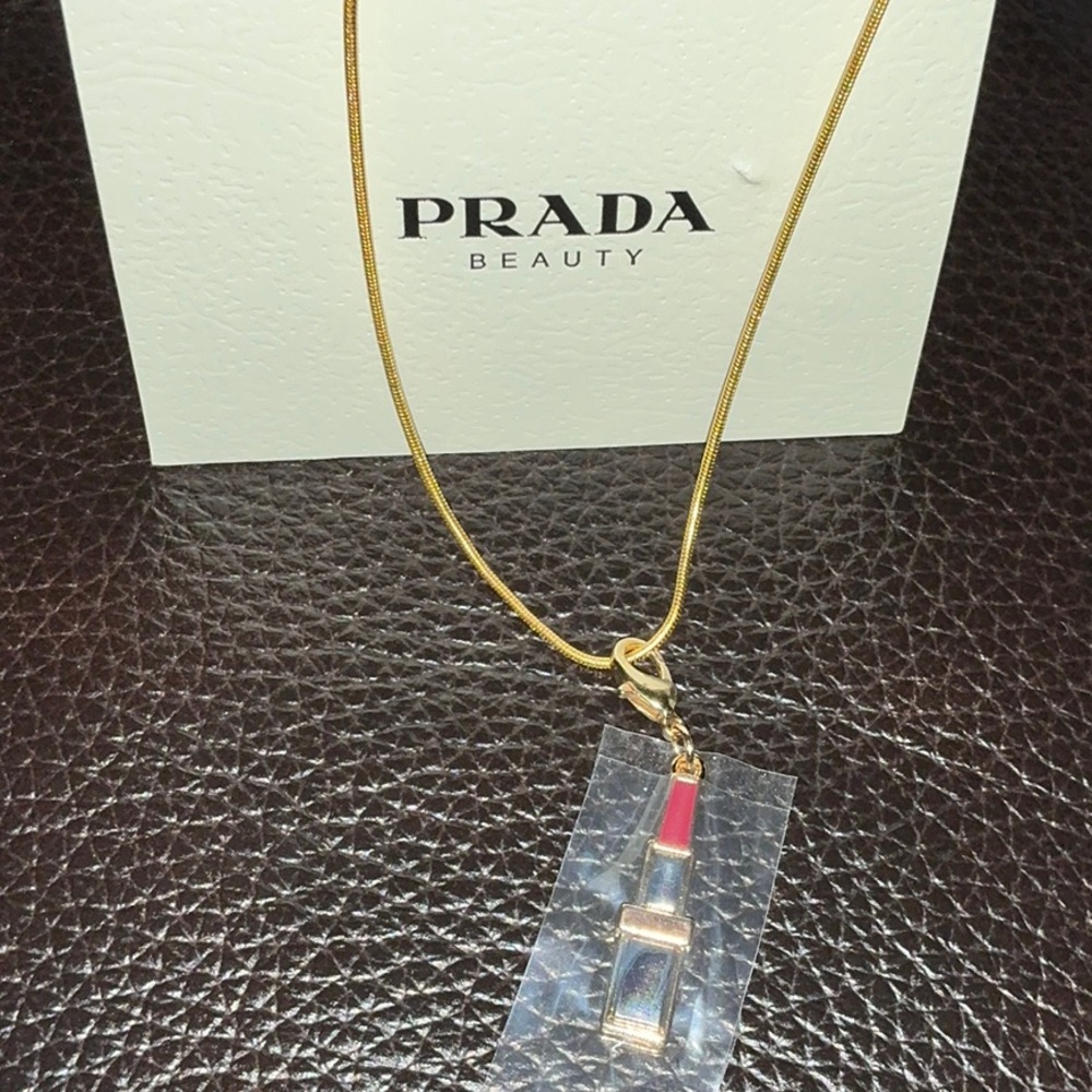Prada Beauty Gold plated Charm upcycle